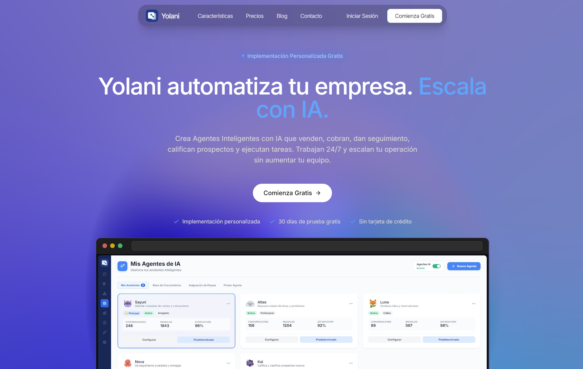 Captura de pantalla de Yolani